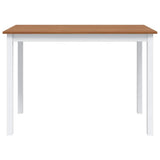 5 Piece Dining Set Brown and White