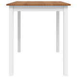 5 Piece Dining Set Brown and White