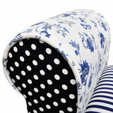 Patchwork Bench Country Living Style Blue & White