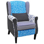 Armchair with Patchwork Design Fabric