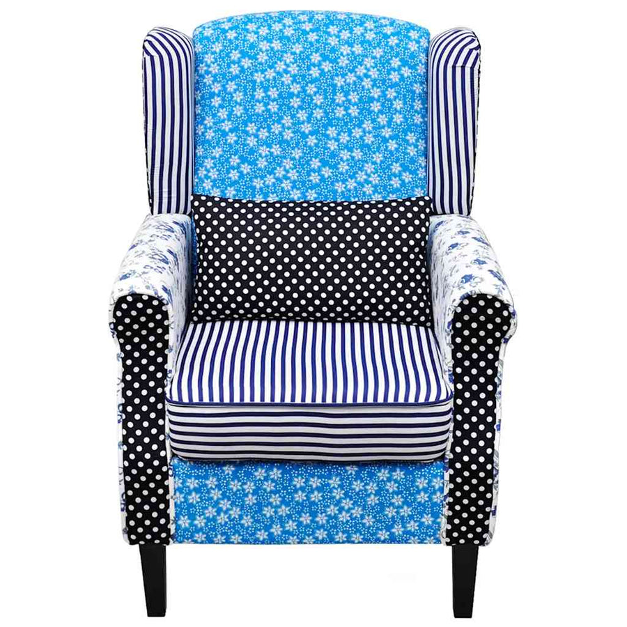 Armchair with Patchwork Design Fabric