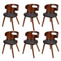 Dining Chairs 6 pcs Brown Faux Leather