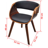Dining Chairs 6 pcs Brown Faux Leather