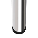 Bar Table MDF with 2 Steel Legs High Gloss White - Top-Down View