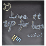 Wall Sticker Blackboard 0.6 x 3 m 2 Rolls with Chalks - Front View