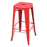 Bar Stools 2 pcs Red Steel