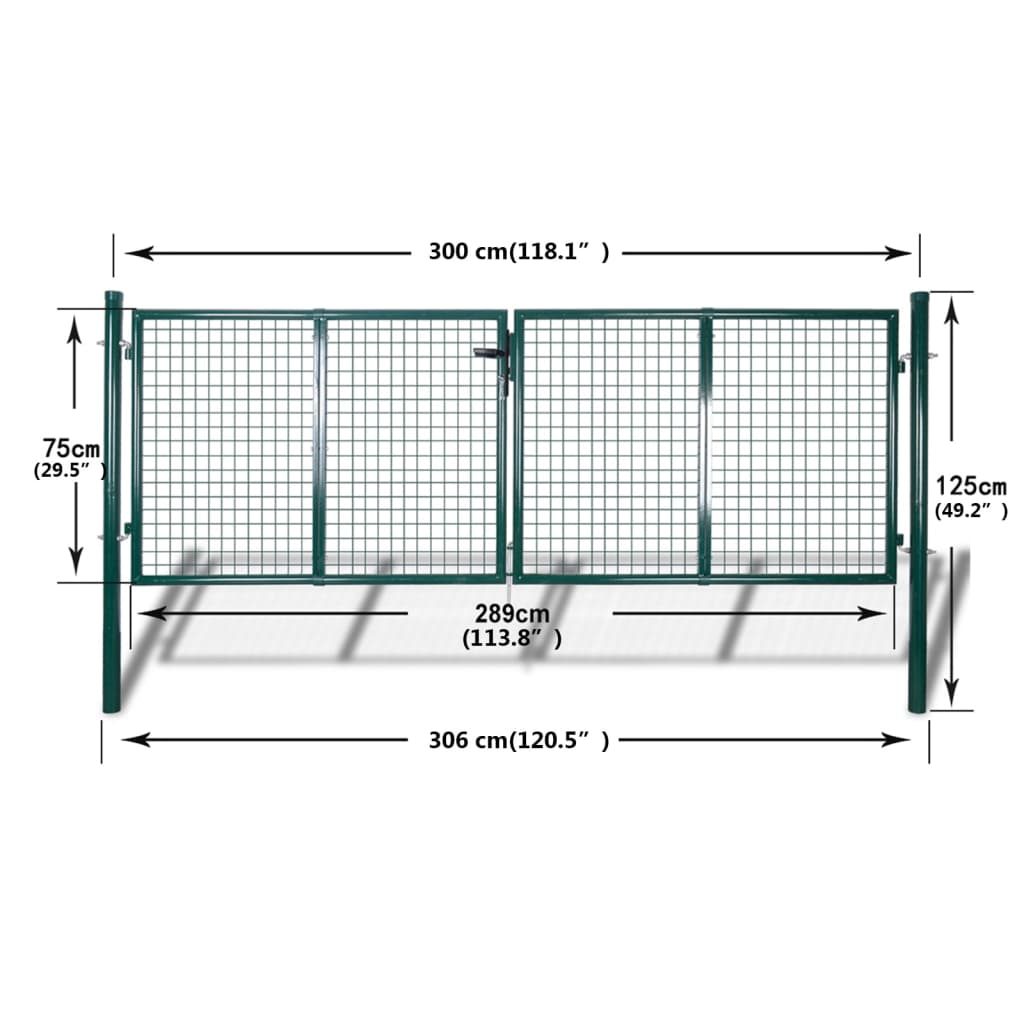 Garden Mesh Gate Fence Door Wall Grille 300x75 cm