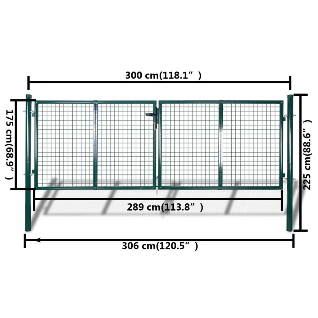 Garden Mesh Gate Fence Door Wall Grille 300x175 cm