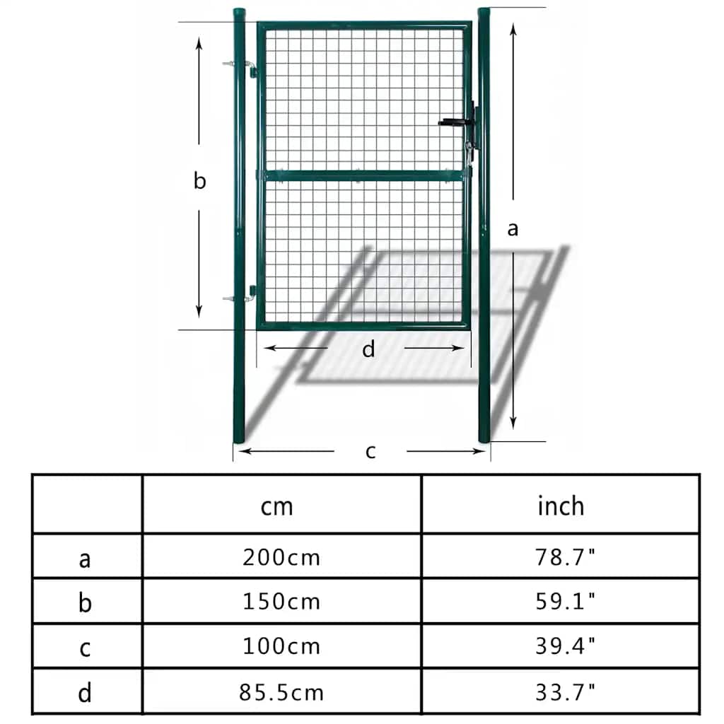 Garden Mesh Gate Fence Door Wall Grille 100x150 cm