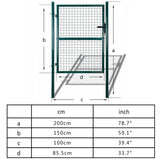 Garden Mesh Gate Fence Door Wall Grille 100x150 cm