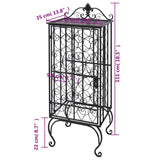 Wine Rack for 28 Bottles Metal - Low Angle