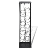 Wine Rack for 8 Bottles Metal - Side View