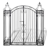 Ornamental Garden Gate Wrought Iron 122x20.5x134 cm - Front View
