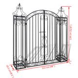 Ornamental Garden Gate Wrought Iron 122x20.5x134 cm - 45-Degree Angle