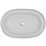 Luxury Ceramic Basin Oval-shaped Sink White 63 x 42 cm