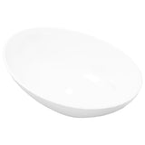 Luxury Ceramic Basin Oval-shaped Sink White 40 x 33 cm - Front View
