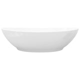 Luxury Ceramic Basin Oval-shaped Sink White 40 x 33 cm - 45-Degree Angle