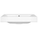 Luxury Ceramic Basin Rectangular Sink White with Faucet Hole