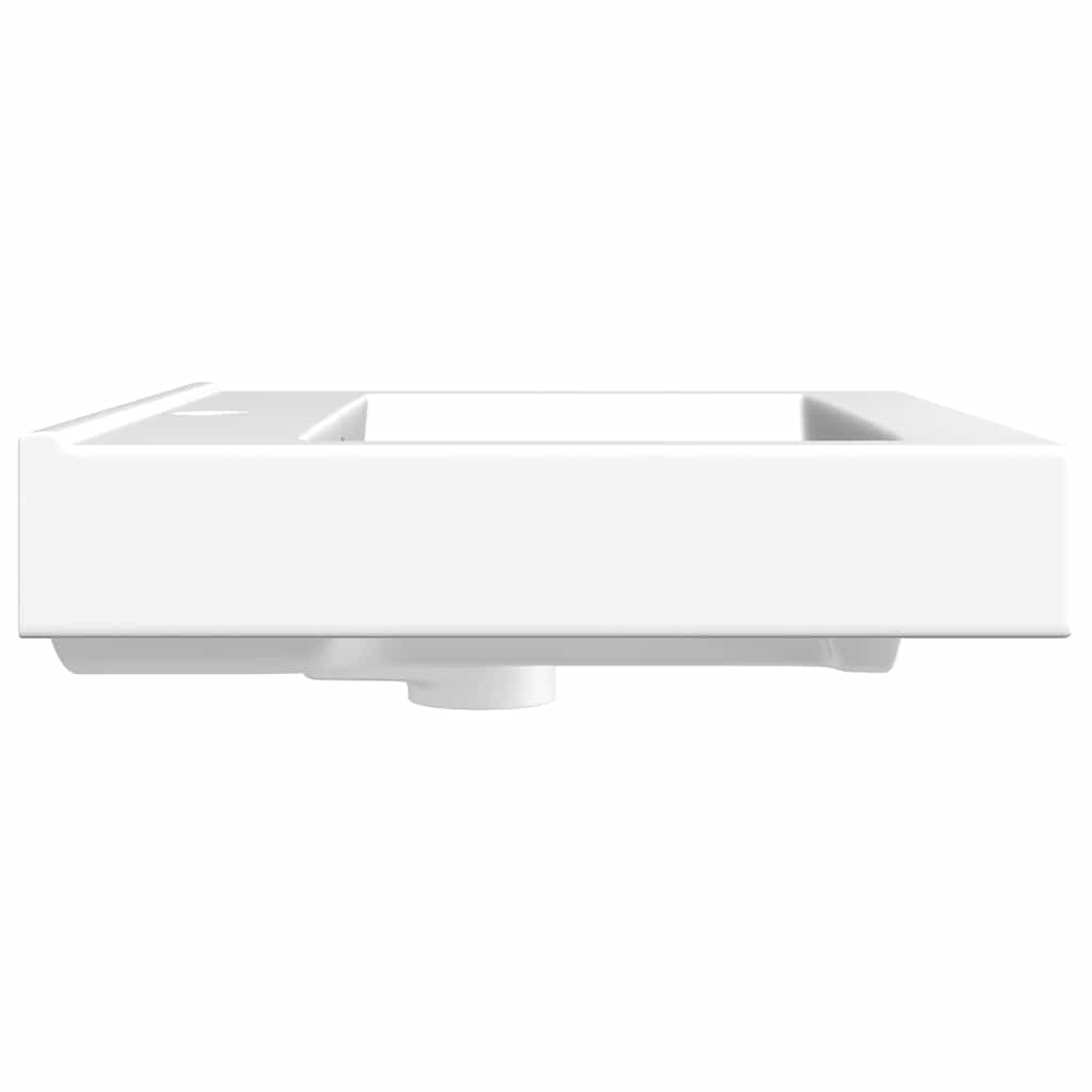Luxury Ceramic Basin Rectangular Sink White with Faucet Hole