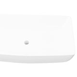 Luxury Ceramic Basin Rectangular Sink White 71 x 39 cm - Top-Down View