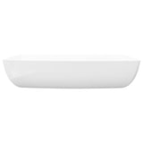 Luxury Ceramic Basin Rectangular Sink White 71 x 39 cm - 45-Degree Angle