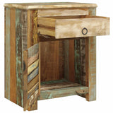 End Table with 1 Drawer 1 Door Reclaimed Wood - Front View