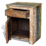 End Table with 1 Drawer 1 Door Reclaimed Wood - Extra Image