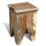 Stool Solid Reclaimed Wood - Front View