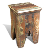 Stool Solid Reclaimed Wood - Side View