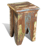 Stool Solid Reclaimed Wood - 45-Degree Angle