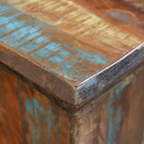 Stool Solid Reclaimed Wood - Rear View