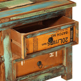 Reclaimed Wood TV Cabinet TV Stand 4 Drawers - 45-Degree Angle