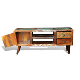 Reclaimed Wood TV Cabinet 1 Door 2 Drawers - Top-Down View