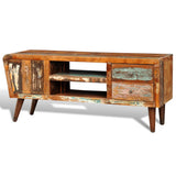 Reclaimed Wood TV Cabinet 1 Door 2 Drawers - Rear View