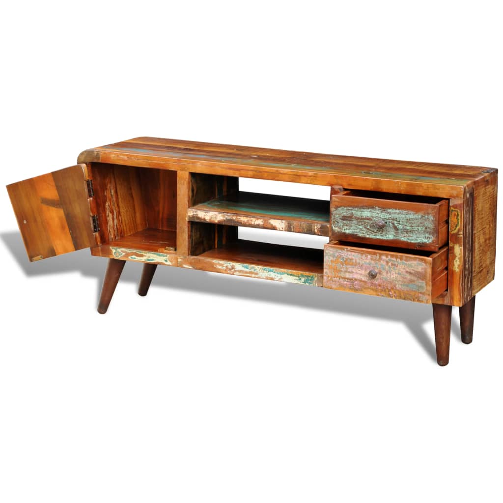 Reclaimed Wood TV Cabinet 1 Door 2 Drawers