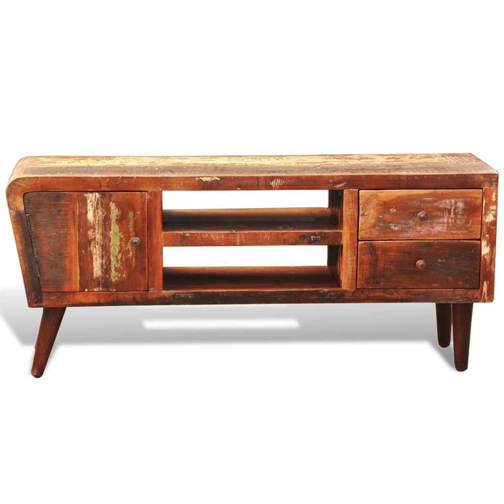 Reclaimed Wood TV Cabinet 1 Door 2 Drawers