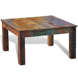 Coffee Table Square Reclaimed Wood - Top-Down View