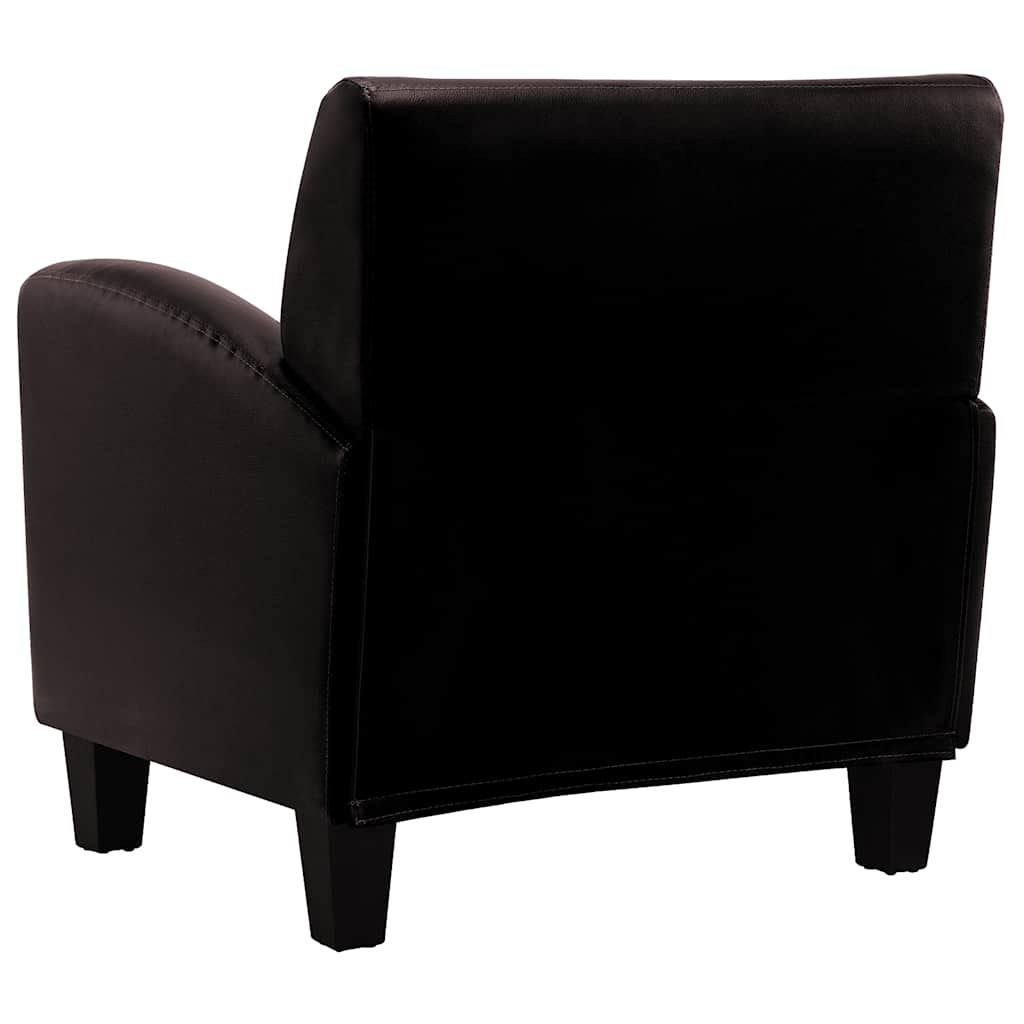 Sofa Chair Dark Brown Faux Leather