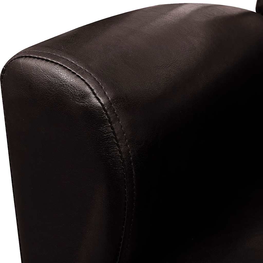 Sofa Chair Dark Brown Faux Leather