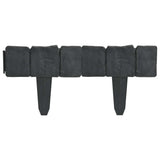 Plastic Garden / Lawn Fence Stone Look 41 Pcs 10 M - Top-Down View