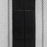 Insect Door Curtain 210 x 100 cm 2 pcs Magnet Black - Side View