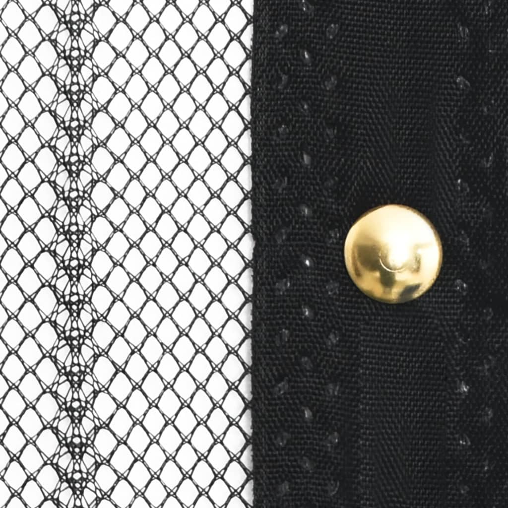 Insect Door Curtain 210 X 100 Cm 2 Pcs Magnet Black