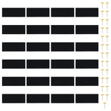 Insect Door Curtain 210 x 100 cm 2 pcs Magnet Black - Rear View