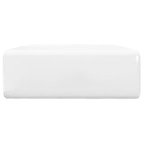 Ceramic Basin Square with Overflow and Faucet Hole 41 x 41 cm - 45-Degree Angle