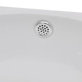 Ceramic Sink Basin Faucet & Overflow Hole Bathroom White - 45-Degree Angle