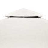 Waterproof Gazebo Cover Canopy 310 g / m² Cream White 3 x 3 m - Top-Down View