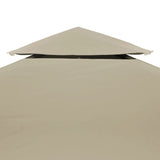 Water-proof Gazebo Cover Canopy Replacement 310 g / m² Beige 3 x 3 m - Side View
