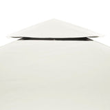 Water-proof Gazebo Cover Canopy 310 g / m² Cream White 3 x 4 m - Side View