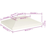 Water-proof Gazebo Cover Canopy 310 g / m² Cream White 3 x 4 m