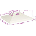 Water-proof Gazebo Cover Canopy 310 g / m² Cream White 3 x 4 m